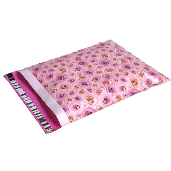 50 14X17 Pink Rose Poly Mailers PRICE IS FIRM - Picture 5 of 6